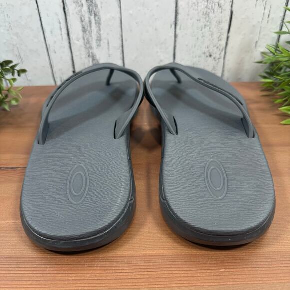 Oakley Men's B1B Flip Flop Grey Sandals Size 11 - Picture 4 of 7